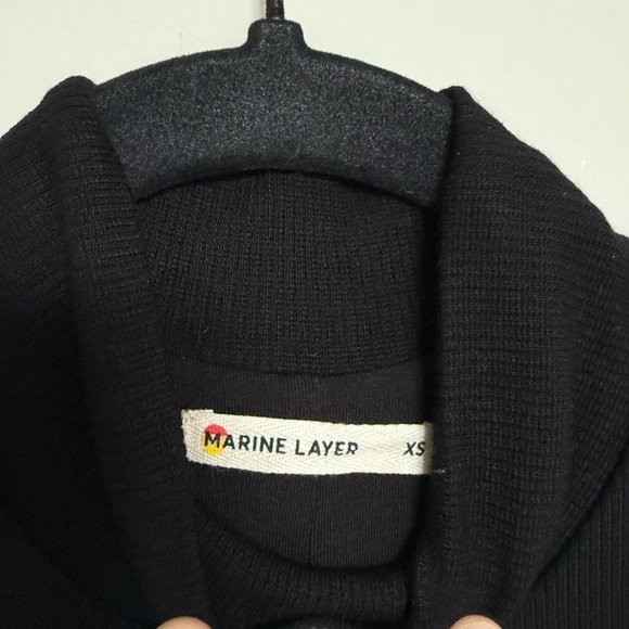 Marine Layer Lexi Rib Mock Neck Midi Dress XS - Picture 4 of 7